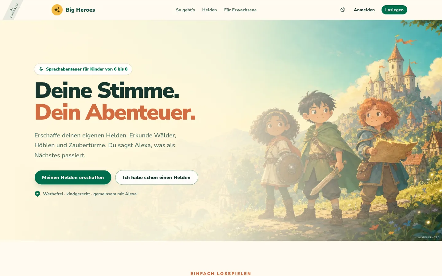 Big Heroes homepage